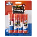 Elmer's Washable All-Purpose School Glue Stick, 4 Pack, 0.24 oz (E542)