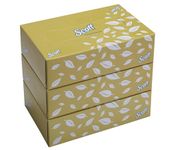 Scott® 2 ply Facial Tissue Flat Box, 100 Pulls, Pack of 3 (Total 300 Sheets) (60043)