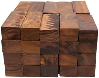 Premium DESERT IRONWOOD Blanks Burl Ball Pattern — A++ Grade Pack of 40 — Hardwood material — Exotic Wood Turning Blanks for Carving, Knife Handles Scales & Woodturning — Size 5 1/8" × 1 3/4" × 1 1/4"