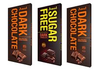 Amul Chocolate: 2 Dark And 1 Sugarfree, 150 Grams