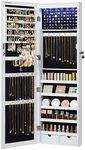 SONGMICS 6 LEDs Mirror Jewelry Cabi