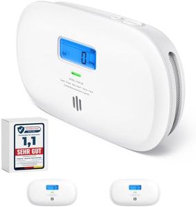 X-Sense Détecteur de Monoxyde de Carbone Autonome, Détecteur de CO avec Durée de Vie de 10 Ans et Pile Remplaçable, Affichage Numérique et Mémoire de Valeur de Crête, XC0C-SR, Lot de 2