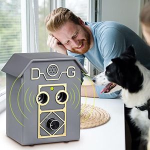 Pet Scene Dog Anti Barking Device Stopper Clicker Ultrasonic Stop Bark Repeller Deterrent Control Silencer 15m Range 4 Levels Waterproof Birdhouse Shape