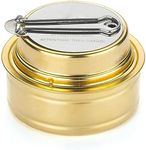YdseozOA Portable Mini Alcohol Stove Spirit Burner Copper Alcohol Stove Camping Stoves with Sealed Cap Fire Extinguish Lid for BBQ Picnic Cooking Outdoor Hiking Camping