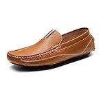 Bruno Marc Men's Tan Driving Moccasins Penny Loafers Slip on Loafer Shoes Size 15 BM-Pepe-2