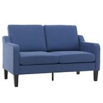 VINGLI 53" Loveseat,Mid-Century Modern Love Seat,Small Couch for Small Space for Living Room,Bedroom,Apartment,Studio,Navy Blue