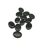 Windfulogo 12Pcs Professional Small Massage Hot Stone Set Natural Lava Heated Stones Basalt Warmer Rock for Spa, Massage Therapy 1.18 x 1.57 x 0.31in(3x4x0.8cm) Black