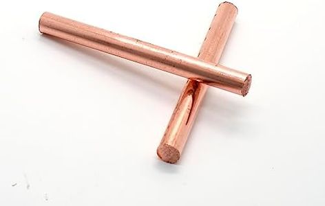 KOLAMOON 2PCS Diameter 10mm 99.9% Pure Copper Round Rod Solid Copper Rod Bare Copper Cu Metal Rod for Metal DIY Craft Hobbies Length 100mm