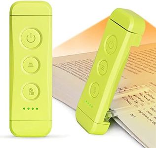 Glocusent USB Rechargeable Book Light for Reading in Bed, Portable Clip-on LED Reading Light, 3 Amber Colors & 5 Brightness Dimmable, Compact & Long Lasting, Perfect for Book Lovers, Kids