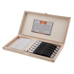 Jean Dubost Laguiole 6 Steak Knives Set, Acrylic Black