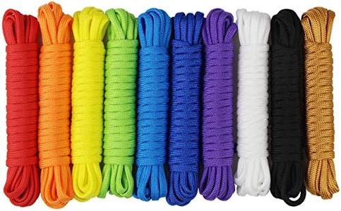 aufodara 10pcs Colores Pulseras Paracord Cuerda Paracord Set Ideal para el Aire Libre, Camping, trenzar Pulseras y Llavero
