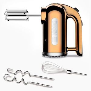 Dualit Hand Mixer Copper - 400W - Strong Grip Handle - Attachments Included - Integral Plug Storage - 4 Speed Settings - Repairable gears - Flat Beaters, Dough Hooks, Balloon Whisk