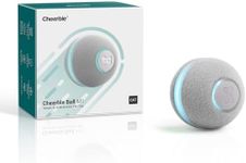 Cheerble Smart Interactive Cat Toy, Automatic Moving Bouncing Rolling Ball for Indoor Cat Kitten, Peppy Pet Ball with Lights and Bell, Grey
