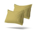 Mezzati Luxury Set of 2 Pillow Cases - Sale 1800 Prestige Collection Brushed Microfiber Bedding (Green, Set of 2 King Size Pillow Cases)