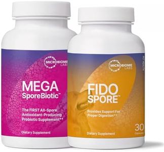 Microbiome Labs Pet & Human Probiotic Bundle - MegaSporeBiotic + FidoSpore Spore Based Probiotics for Human Adults & Their Dogs (and Cats)