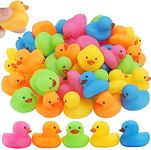 50Pcs Mini Rubber Duck Bath Toys, M