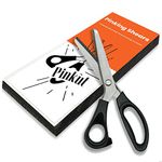 Pinkut Pinking Shears for Fabric Cutting with Cushioned Handles - Serrated Scissors - Sharp Stainless Steel - 22 cm Professional Zig Zag Scissors for Crafting, Dressmaking, & Sewing