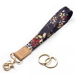 EcoVision Keychain Lanyard for Keys, Wristlet Key Chain for Women, Key Holder Lanyards with 2 keyrings