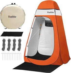 Thallike Upgrade Pop Up Privacy Shower Tent 55" x 55" x 83", Portable Camping Shower Tent, Camping Toilet Changing Room with Rain Shelter & Extended Floor Mat, Dressing Room for Camping and Beach