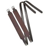 Stability Stirrup Leathers - Total Saddle Fit - Jump & Dressage Styles - Wide Body English Stirrup Leathers - 48" - Brown