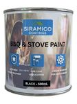 SIRAMICO COATINGS BBQ & Stove Paint - High Temperature Paint 1000°c (Black, 500ml)