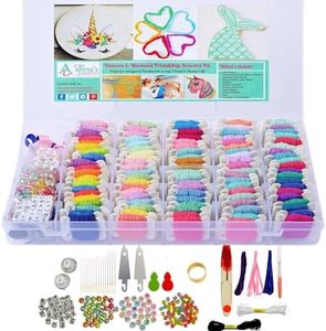 Athena's Elements Embroidery Floss - 276pcs Embroidery Thread and Accessories - Colors are Labeled with Std Codes - Perfect Thread for Cross Stitch, Hand Embroidery