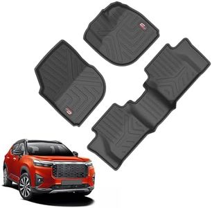 GFX Tpv Car Floor Mats (After-Market) Premium Life Long Foot Mats Compatible with Elevate (2023) Onwards, Automatic (Black)