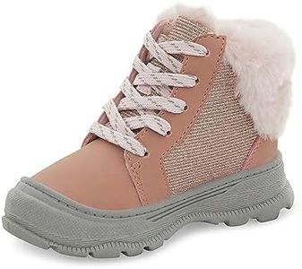 OshKosh B'Gosh Unisex-Child Amelie Fashion Boot, Pink/Grey, 11 Toddler