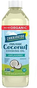 Carrington Farms Gluten & Hexane free, NON-GMO, No Hydrogenated and Trans Fats in a BPA free bottle, Liquid Coconut Cooking oil, Unflavored, 16 Fl Oz