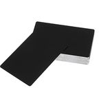 150 Pack Blanks Metal Business Cards Matte Black Blanks Sheet Blank Engraving Metal Tags Materials for CNC Engraver Laser Engraving DIY Gift Cards (Matte Black)