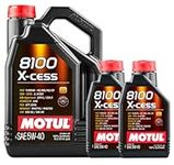 WOL 5W40 Advanced Fully Synthetic Engine Oil Motul-8100 X-cess A3/B4 High Mileage Car Engine Oil 102870 (7 L)