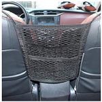 Car Seat Net Organizer, Universal Stretchy Backseat Dog Barrier, Tissue Purse Holder, Driver Storage Netting Pouch, Pet Disturb Stopper, Seat Mesh Obstacle Vehicle Travel Dog Backseat Barrie (3-Layer)