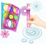 Firstly Creative Mandala Spirograph Geometric Ruler And Unicorn Pen Ten In One| Art & Craft Sets School Stationery Return Gift For Children Kids Students (2 Scale+ Pen) - Multicolor