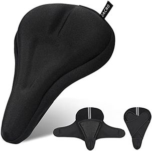 Zacro Gel Bike Seat Cover - Extra Soft Gel Bicycle Seat - Bike Saddle Cushion with Water&Dust Resistant Cover (Black)