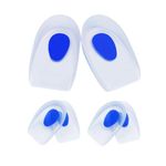 4pack-Gel Heel Cups for Kid's SportTraction Shock Absorbing Lightweight/Kids Heel Cups for Heel Pain, Ankle Pain, Plantar Fasciitis, or Heel Spurs (kid's 1-4)