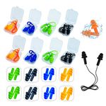 Ear Plugs for Sleeping,Noise Canceling Ear Plugs Soft Reusable Silicone Earplugs Waterproof Noise Reduction Earplugs for Concert (16 Paris - Dark2)