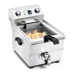 Deep Fryer - South Base Commercial Electric Deep Fryer With Basket, Temperature and Time Adjustable For Fried Chicken, French Fries, Wings,230V,2800W（2.65Gal）