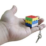 FunnyGoo MoYu Cubing Classroom Meilong Keychain 3x3x3 Cube 3x3 Mini 30mm Magic Puzzle Toys Cubes Stickerless with Keychain