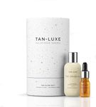 Tan-Luxe The Glow Edit Limited Edition Gift Set | Containing Travel Sized The Gradual Self-Tan Lotion, 100ml & The Face Mini Self-Tanning Drops in Shade Light/Medium, 10ml