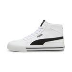 PUMA Men's Court Classic Vulc Mid Sneaker, White/Black, 8.5