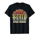 Vintage 2011 Official Teenager 13th Birthday Gifts 13 Yr Old T-Shirt