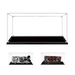 BOOVAX Display Case for Lego 75329/75339 - Acrylic Clear Display Box for [Trench Run/Trash Compactor Diorama] - 25x20x15cm