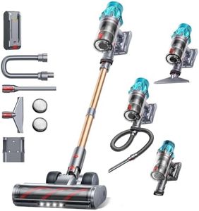 Cordless Vacuum Cleaner 650W/55Kpa, Stick Vacuum Cleaners 70 Mins Max Runtime with Charging Dock, Self-Standing Handheld Vacuum with Touch Display, 6-in-1 Vacuum Cleaner for Carpet/Hard Floor/Pet Hair