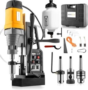 WABROTECH® WT23REWG Perceuse Magnétique 50 mm - Carotteuse à Diamant 580 tr/min - Carotteuse Diamant Portative M3-M16 pour le Travail des Métaux - Perceuse Aimantée 1880 W - Foreuse Magnétique 13000 N