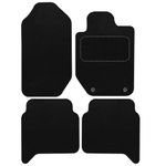 BCM - Tailored Car Floor Mats Fits Ford Ranger (P375) 2012-2022 - Black Carpet - Anti Slip Mat - Non Slip Car Floor Mat, Fitted With Clips & Granulated Backing - 4 Pc Floor Set Only