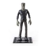 BendyFigs Frankenstein Monster by The Noble Collection - Officially Licensed 19cm Frankenstein Bendable Toy Posable Collectable Doll Figures With Stand - For Kids & Adults