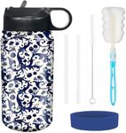 rickyh style Kids Water Bottle with Straw Lid Insulated Stainless Steel Reusable Tumbler Gifts for School, Toddlers, Girls, Boys 14oz