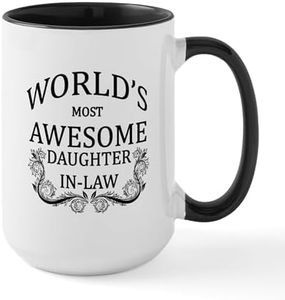 CafePress World's Most Awesome Daughter in Law Large Mug 15 oz (444 ml) Ceramic Coffee Mug