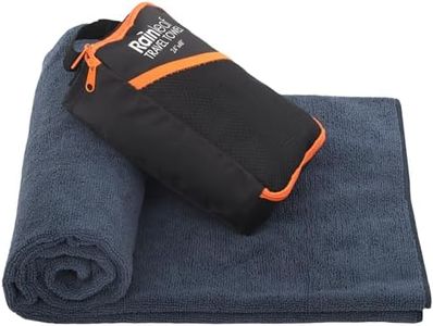 Rainleaf Microfiber Travel Towel Quick Dry Swimming Towel Ultra-Compact,Super Absorbent,Washcloths for Bathroom, Shower,Camping,Backpacking-Navy 12"x40"