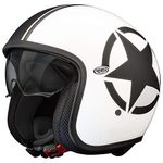 PREMIER HELMET VINTAGE STAR 8 BM,WHITE/BLACK,L